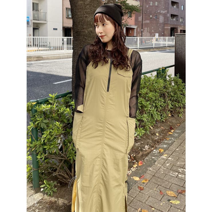 メッシュロゴカーゴワンピース | MURUA | 詳細画像11 