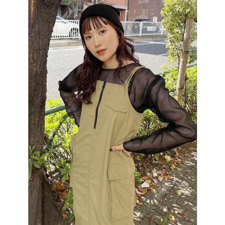 メッシュロゴカーゴワンピース | MURUA | 詳細画像13 