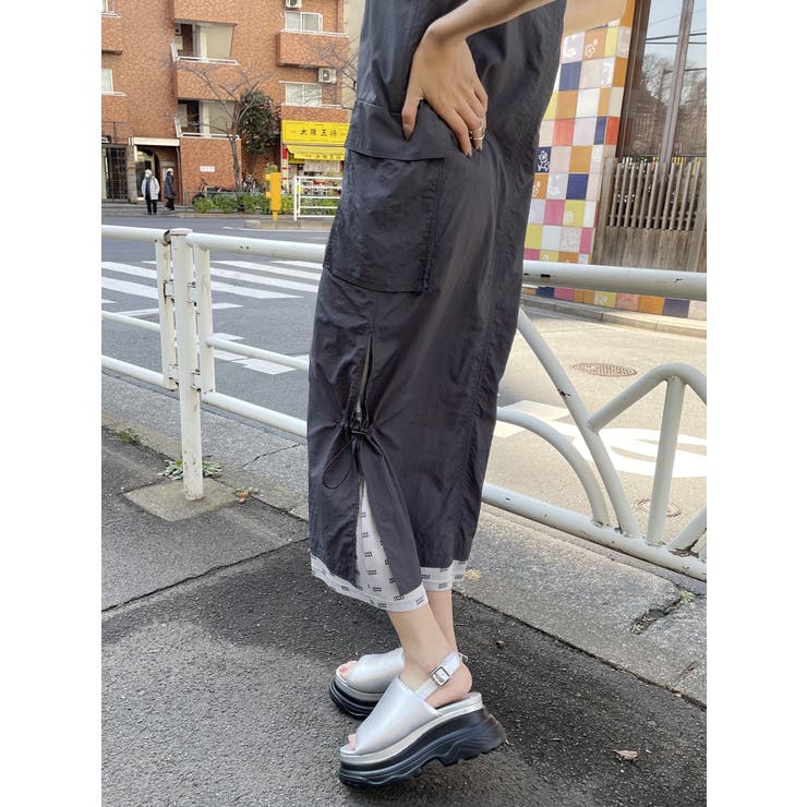 メッシュロゴカーゴワンピース | MURUA | 詳細画像17 