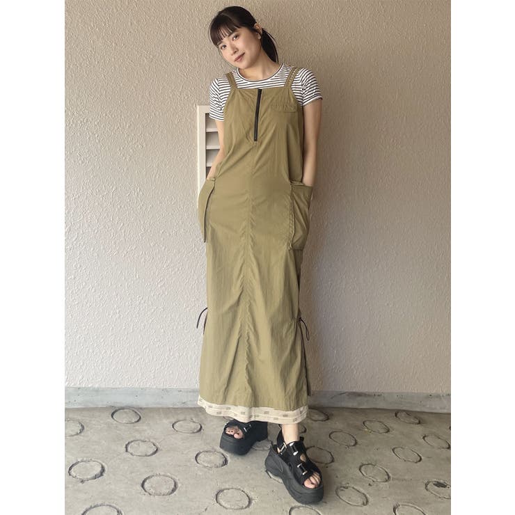 メッシュロゴカーゴワンピース | MURUA | 詳細画像18 