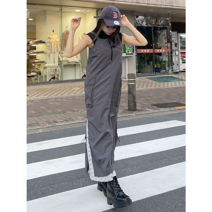 メッシュロゴカーゴワンピース | MURUA | 詳細画像2 