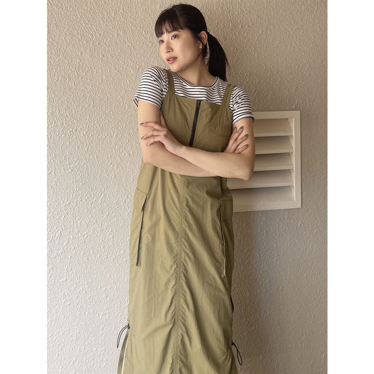 メッシュロゴカーゴワンピース | MURUA | 詳細画像22 