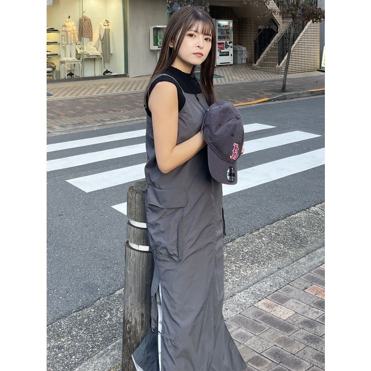 メッシュロゴカーゴワンピース | MURUA | 詳細画像6 