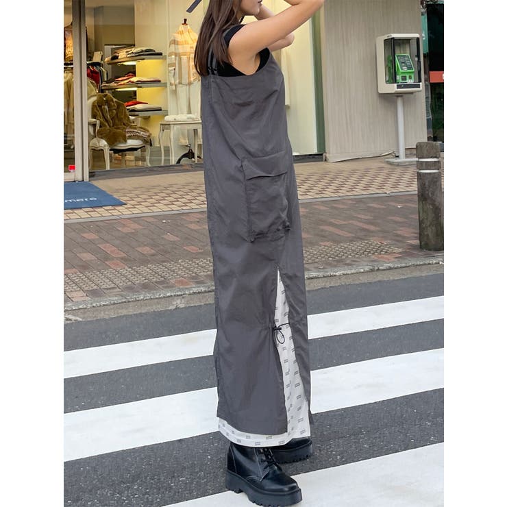 ダークグレー | メッシュロゴカーゴワンピース | MURUA