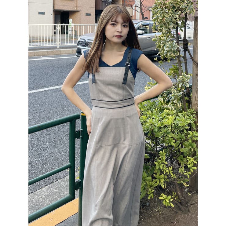 【韓国ブランド】ショルダーベルトロングワンピースN262 ショルダーベルトロングワンピース[品番：MKSW0055880]｜MURUA