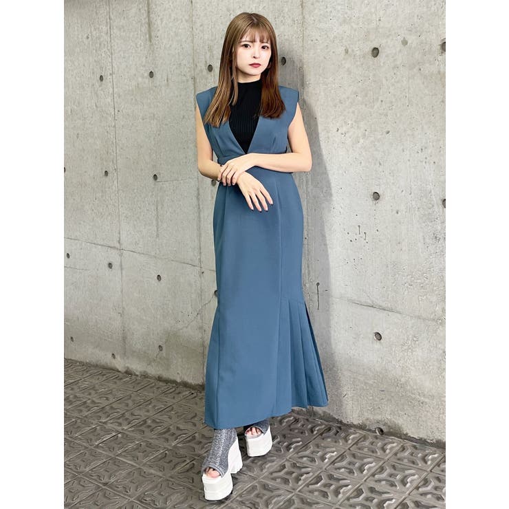 ジャンパースカート　MURUA ムルーア MURUA フロントベルトジャンパースカート （モカ