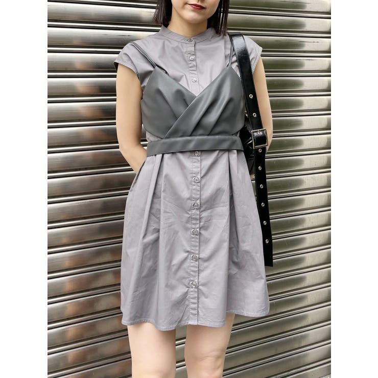 グレー | ビスチェセットシャツワンピース | MURUA