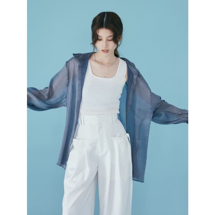 シアーシャイニーボリュームスリーブシャツ | MURUA | 詳細画像11 