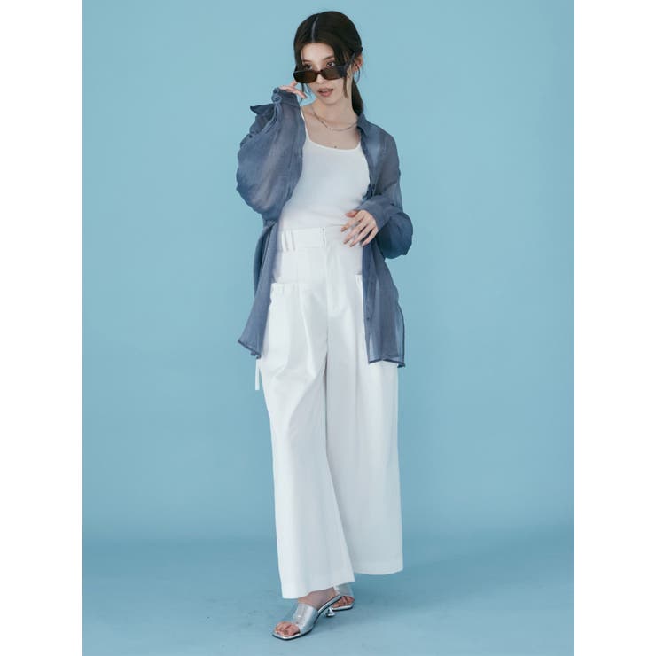 シアーシャイニーボリュームスリーブシャツ | MURUA | 詳細画像12 