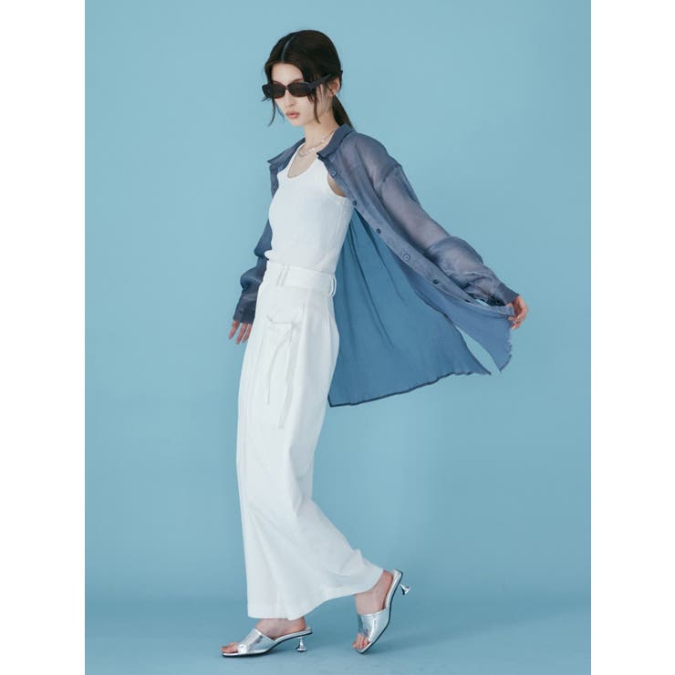 シアーシャイニーボリュームスリーブシャツ | MURUA | 詳細画像13 