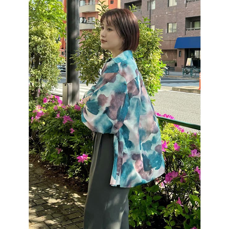 シアーシャイニーボリュームスリーブシャツ | MURUA | 詳細画像29 