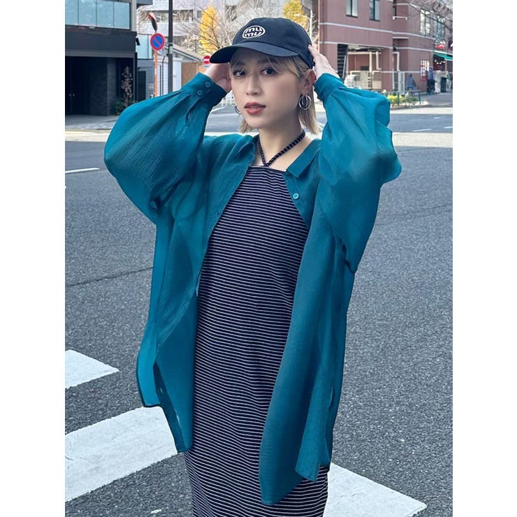 シアーシャイニーボリュームスリーブシャツ | MURUA | 詳細画像45 