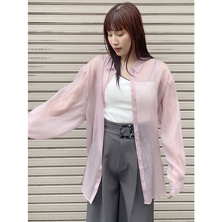 シアーシャイニーボリュームスリーブシャツ | MURUA | 詳細画像47 