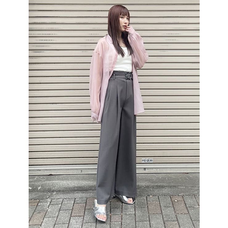 シアーシャイニーボリュームスリーブシャツ | MURUA | 詳細画像48 