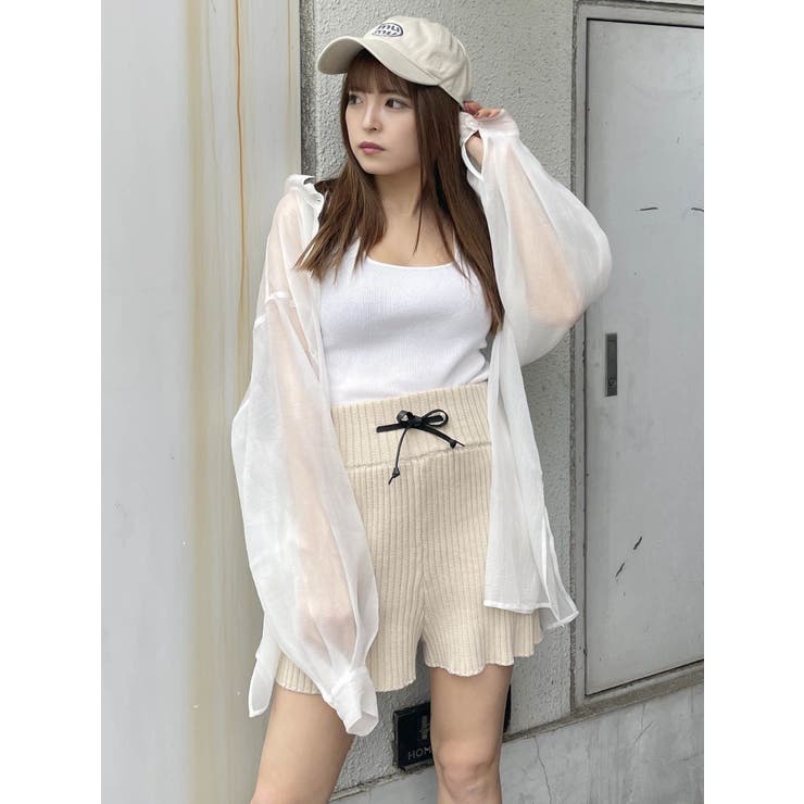 シアーシャイニーボリュームスリーブシャツ | MURUA | 詳細画像49 