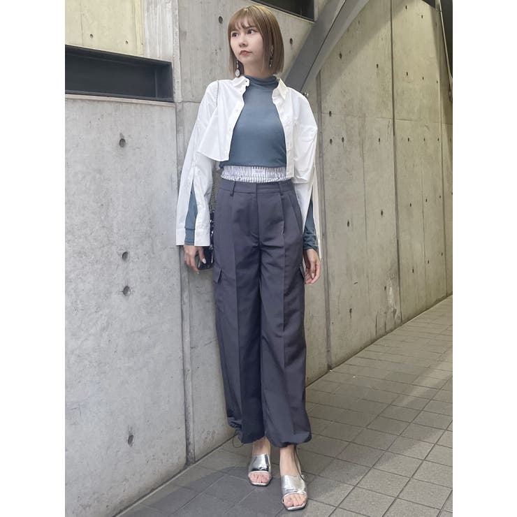 アンドゥムルメステール　ダブルベルトハイウエストパンツ　Sサルエルパンツ ダブルウエストワイドパンツ【2WAY】[品番：MKSW0057415]｜MURUA