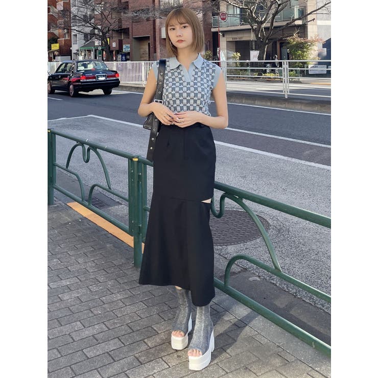 カットアウトマーメイドスカート[品番：MKSW0055758]｜MURUA