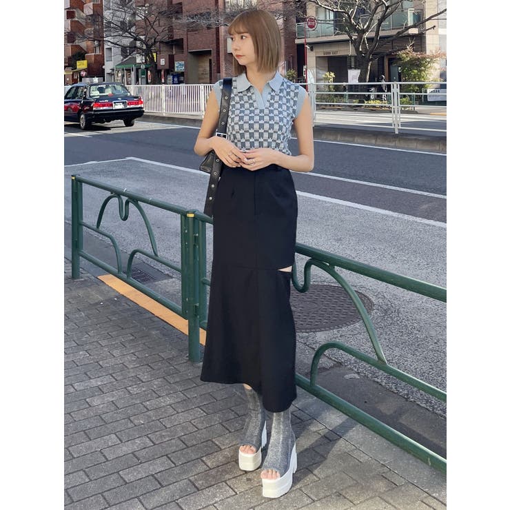 カットアウトマーメイドスカート[品番：MKSW0055758]｜MURUA