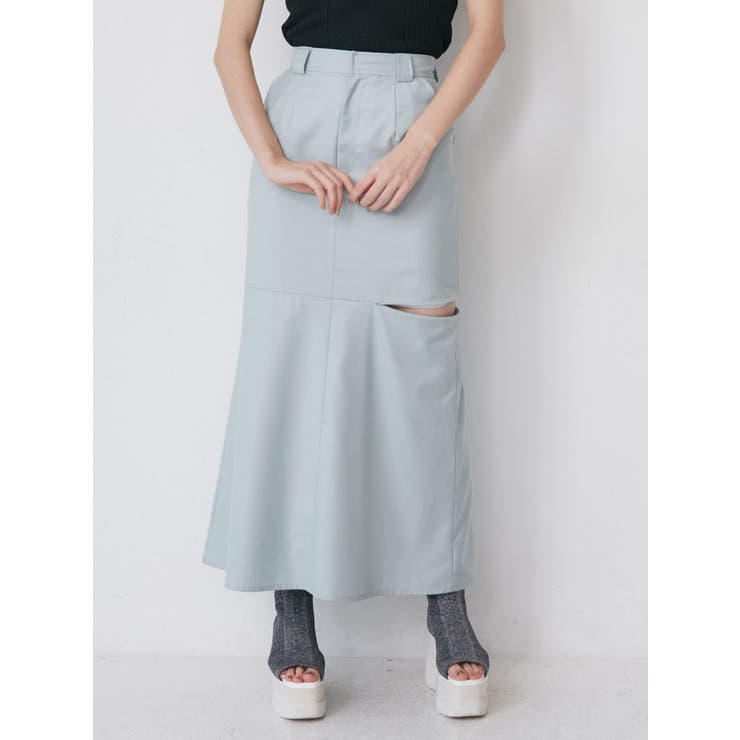 ライトグリーン | カットアウトマーメイドスカート | MURUA