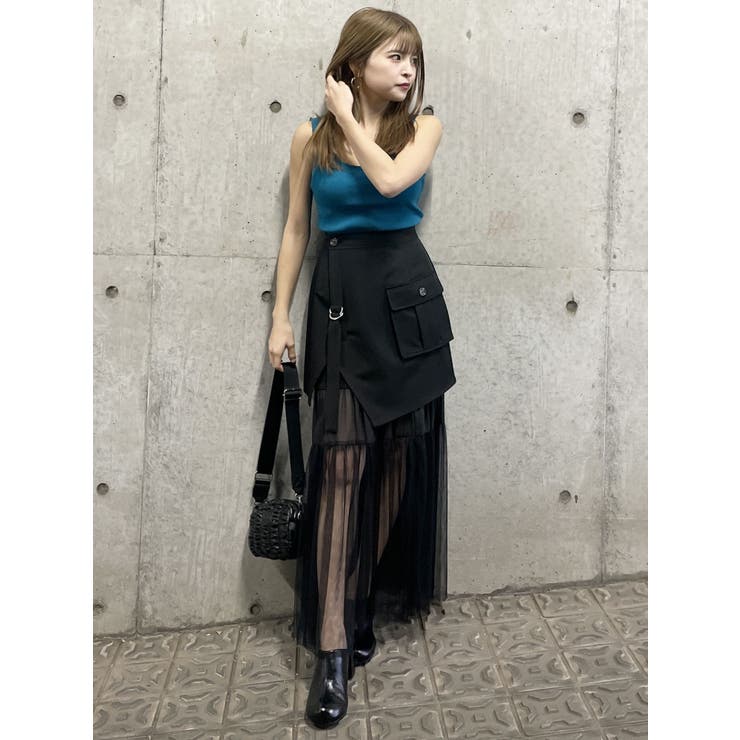 新品✨ N°21 3WAY レイヤードスカート フリンジ ブラック 定価18万 セール】レイヤード3wayスカート（スカート）｜MURUA（ムルーア