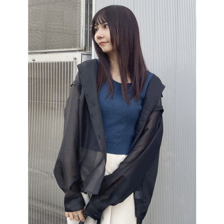 バックオープンリブコルセットニット | MURUA | 詳細画像11 