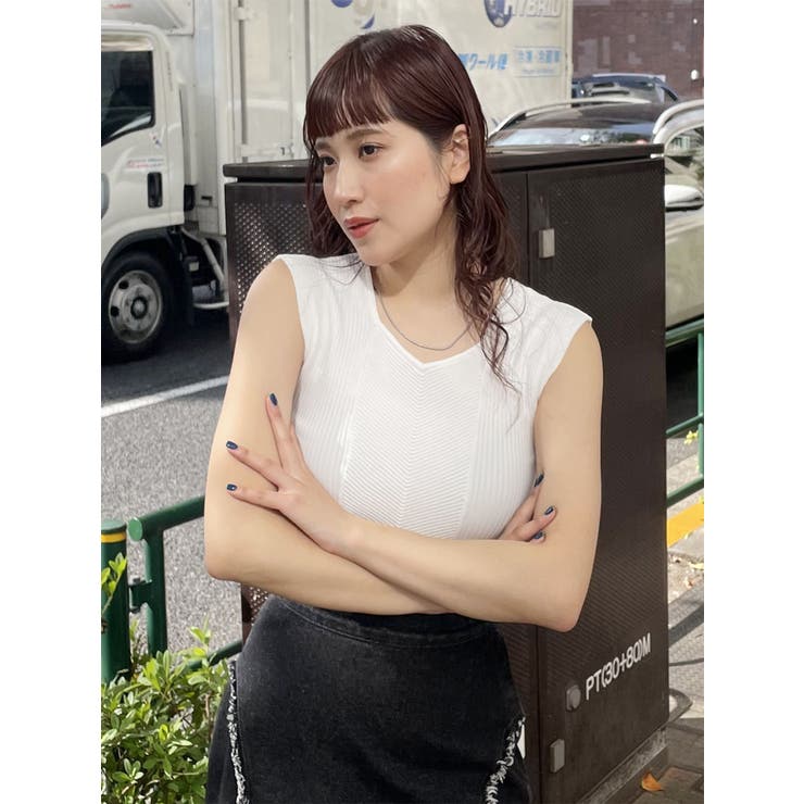 バックオープンリブコルセットニット | MURUA | 詳細画像12 