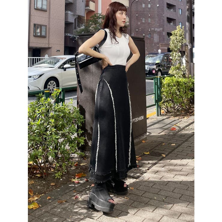 バックオープンリブコルセットニット | MURUA | 詳細画像13 