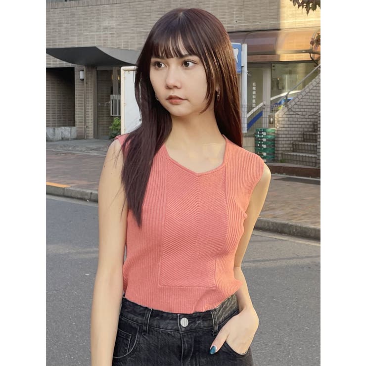 バックオープンリブコルセットニット | MURUA | 詳細画像15 