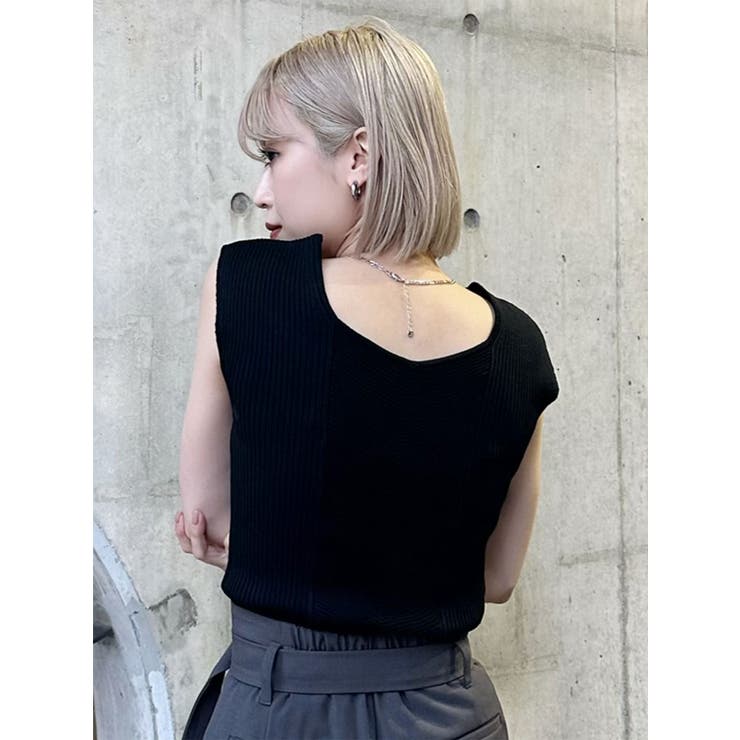 バックオープンリブコルセットニット | MURUA | 詳細画像3 