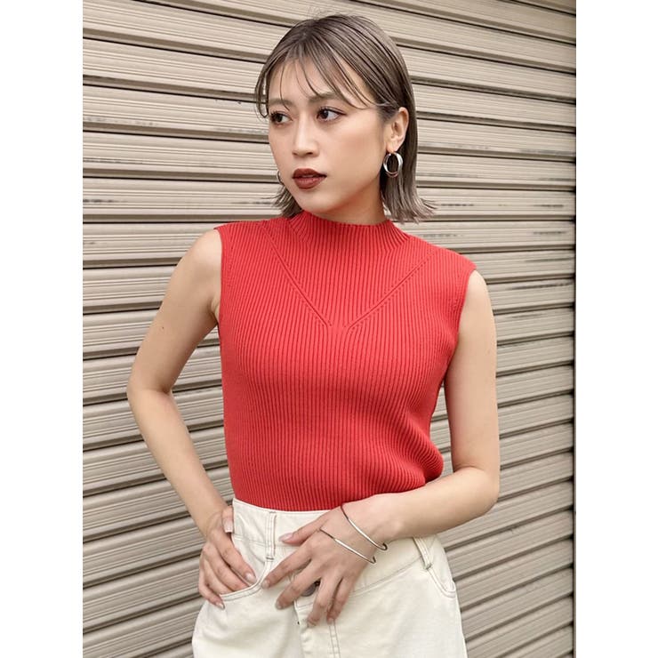 美品☆前後切替】Sサイズ MARK&LONA ハイネックニットセーター