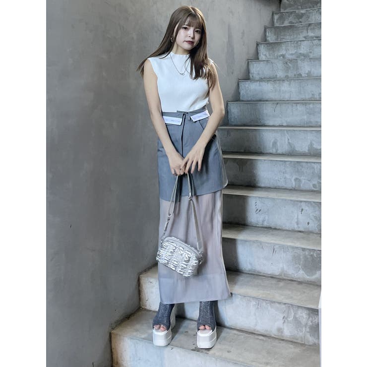 ハイネックノースリーブニット[品番：MKSW0056728]｜MURUA