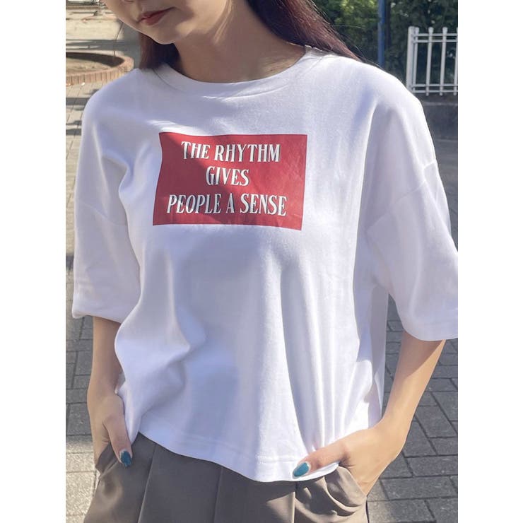 ボックスプリントTシャツ[品番：MKSW0055339]｜MURUA（ムルーア）のレディースファッション通販｜SHOPLIST（ショップリスト）