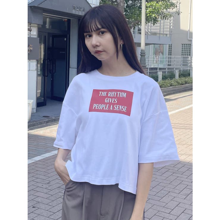 ボックスプリントTシャツ[品番：MKSW0055339]｜MURUA（ムルーア）のレディースファッション通販｜SHOPLIST（ショップリスト）