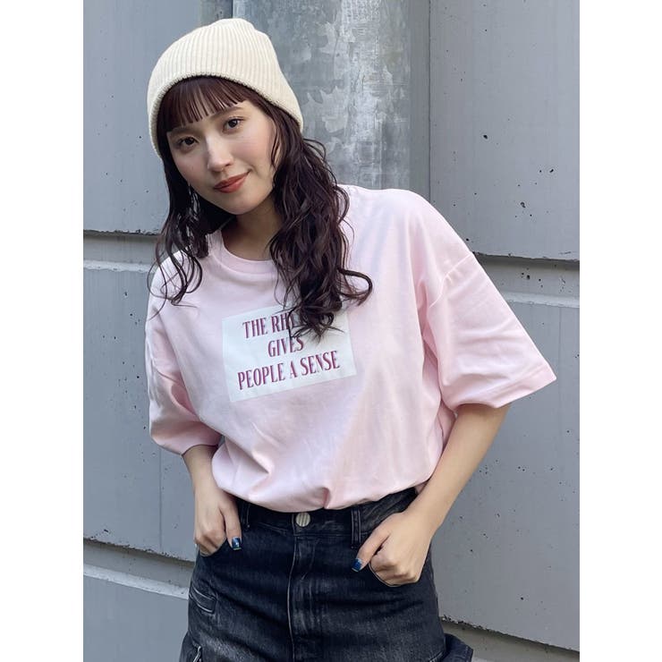 ボックスプリントTシャツ[品番：MKSW0055339]｜MURUA（ムルーア）のレディースファッション通販｜SHOPLIST（ショップリスト）