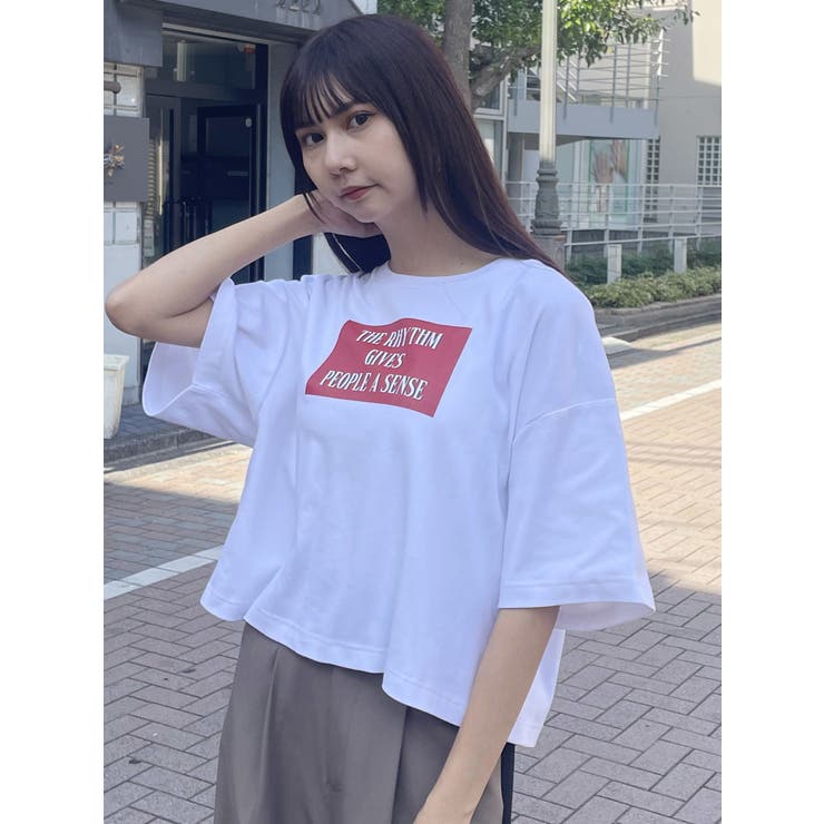 ボックスプリントTシャツ[品番：MKSW0055339]｜MURUA（ムルーア）のレディースファッション通販｜SHOPLIST（ショップリスト）