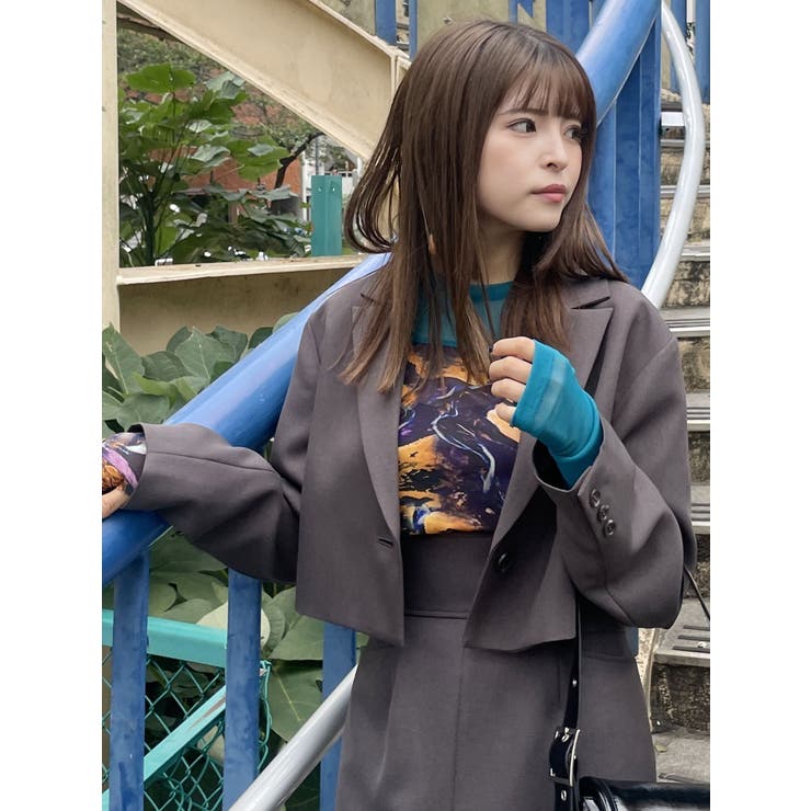 Tsunami ストレッチ シアー カットアウト プリントカットソー カットアウトシアートップス[品番：MKSW0055341]｜MURUA（ムルーア