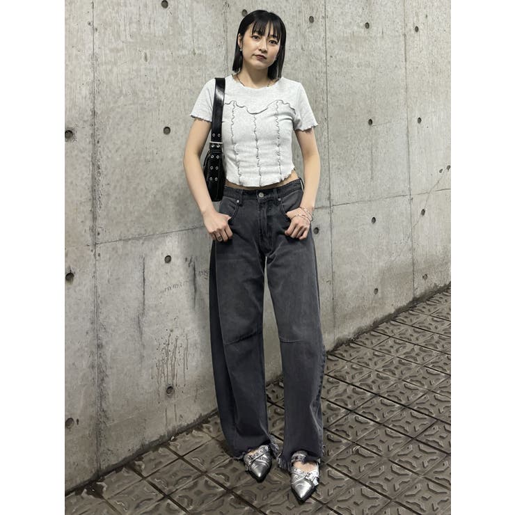 ビスチェライクリブカットソー[品番：MKSW0058316]｜MURUA