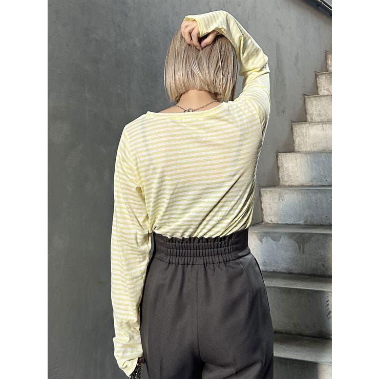 【美品】ネルークマール シャツワンピース M ボーダー トールサイズ ランダムストライプマキシ丈シャツワンピース 通販