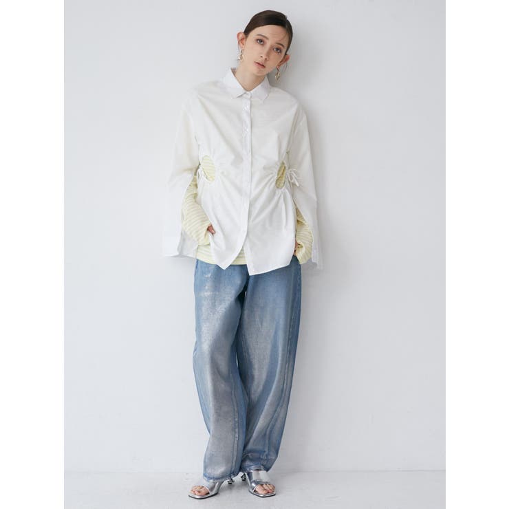 ボーダーサムホールトップス【WEB限定】【Tシャツ】[品番：MKSW0056633]｜MURUA（ムルーア ）のレディースファッション通販｜SHOPLIST（ショップリスト）