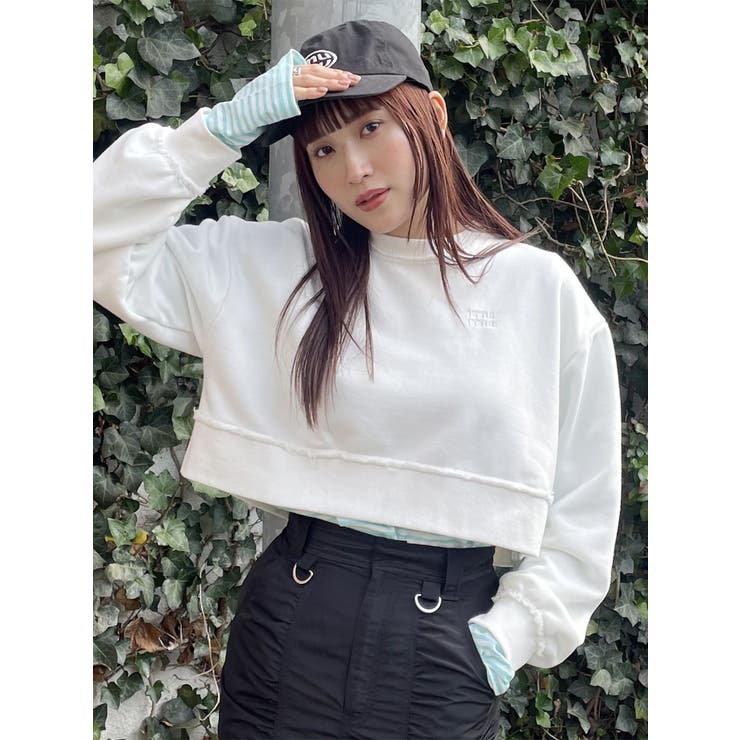 ボーダーサムホールトップス【WEB限定】【Tシャツ】[品番