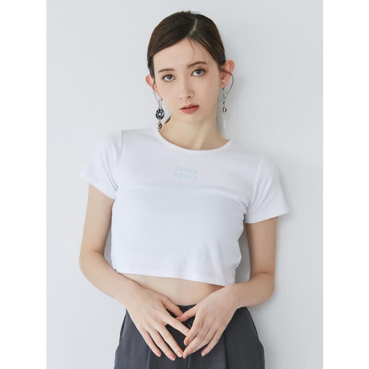 クリアmumuクロップトTシャツ[品番：MKSW0055763]｜MURUA（ムルーア）のレディースファッション通販｜SHOPLIST（ショップリスト）