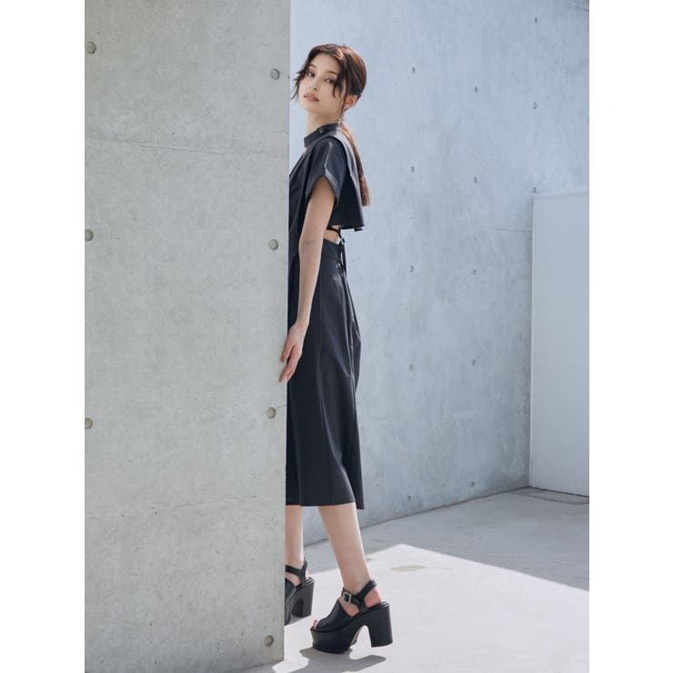 MURUAワイドパンツ＆Andemiuトレンチワンピースまとめ売り レディース ハイウエストタックワイドパンツ[品番：MKSW0054097]｜MURUA