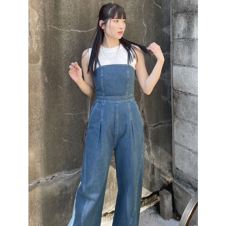 デザインデニムロンパース | MURUA | 詳細画像24 