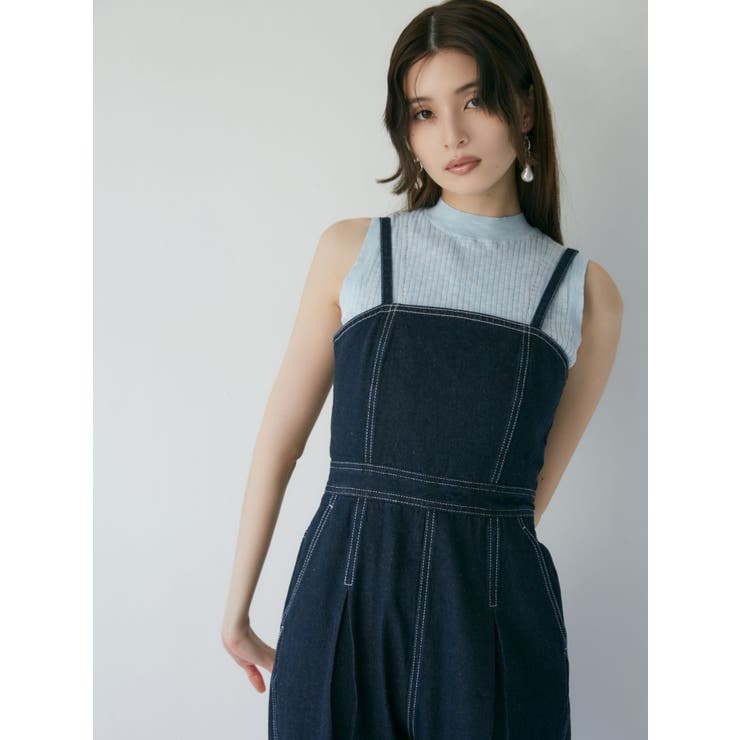 デザインデニムロンパース | MURUA | 詳細画像9 