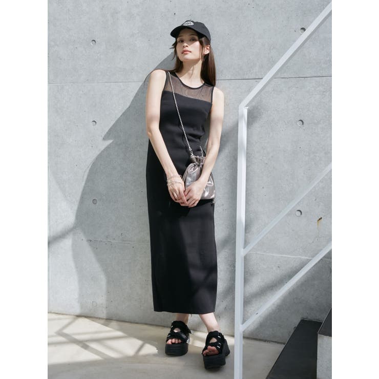 シアーテレコワンピース[品番：MKSW0057788]｜MURUA（ムルーア