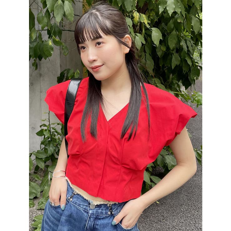 2WAYウエストタックショートトップス[品番：MKSW0057116]｜MURUA 