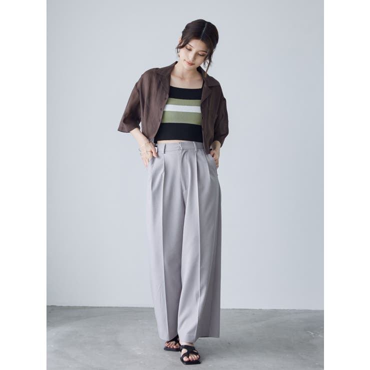 tシャツ オープンカラーシアーシャツ レディース オープンカラーシアーシャツ[品番：MKSW0058404]｜MURUA