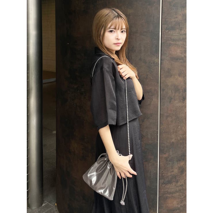 オープンカラーシアーシャツ[品番：MKSW0058404]｜MURUA（ムルーア
