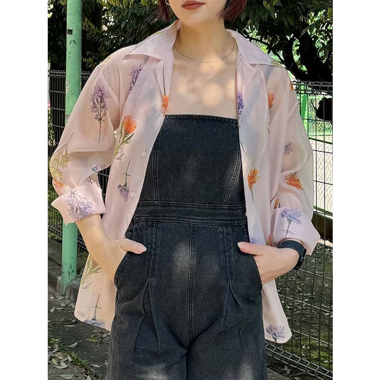 ピンク | フラワーシアーシャツ【WEB限定】 | MURUA