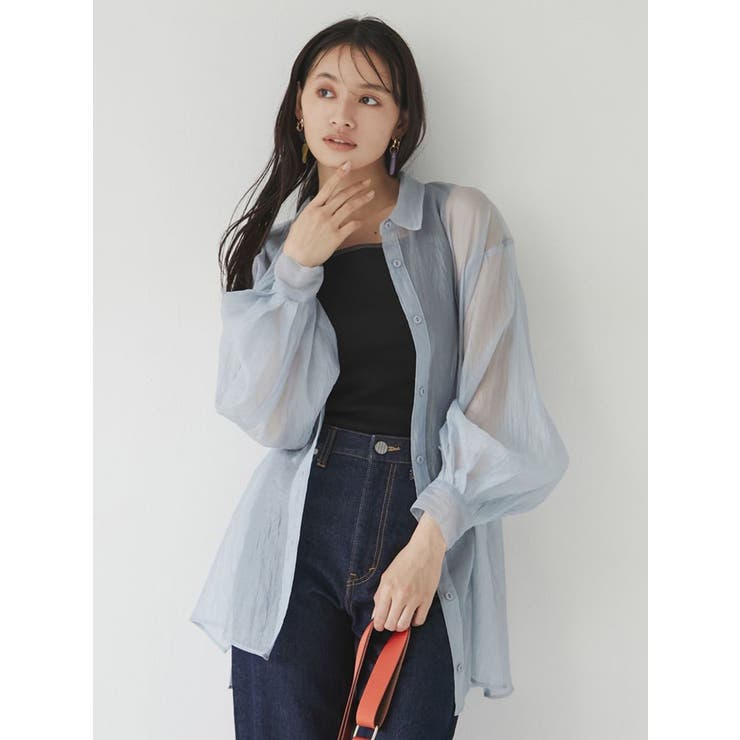 シアーシャイニーボリュームシャツ | MURUA | 詳細画像3 